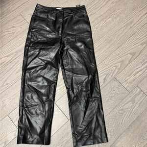 Aritzia wilfred Melina Black Leather pants
